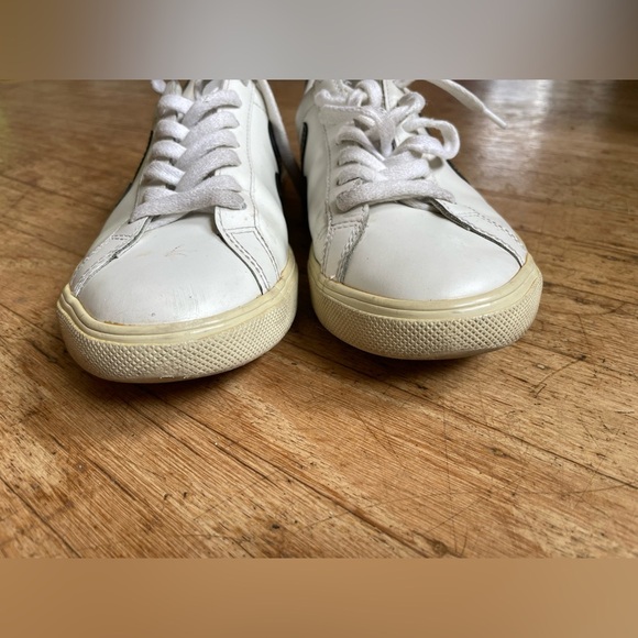 Veja White and Black Casual Sneakers - Picture 9 of 9